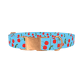 Cherry Fruit Dog Collar - metal rose gold