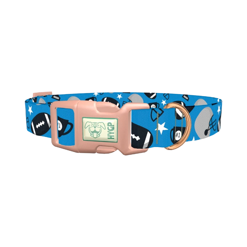 Football Helmet Dog Collar - plastic rose gold
