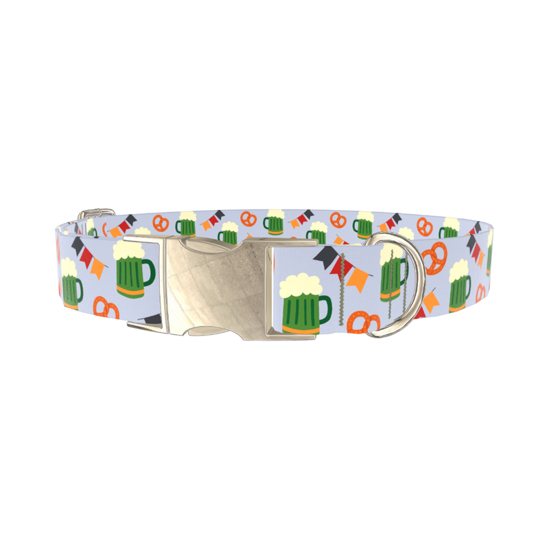 Oktoberfest Dog Collar - metal gold
