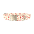 Valentine Mug and Envelope Dog Collar - metal silver