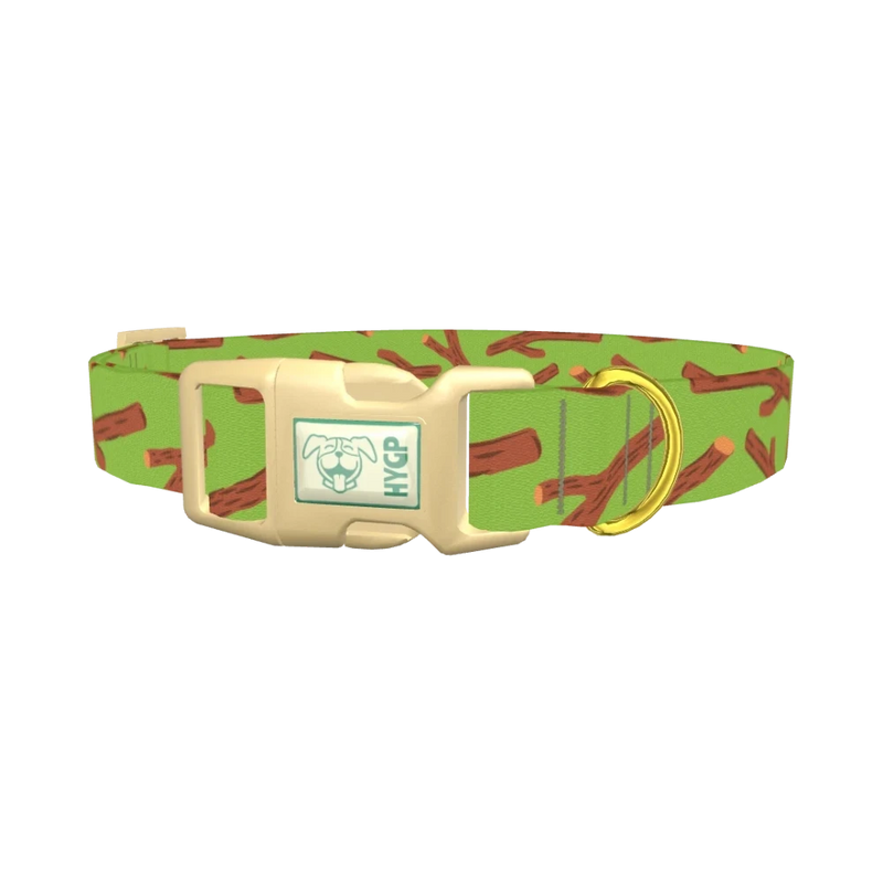 Nature Branches Dog Collar - plastic gold