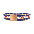 Colorado Forest Dog Collar - metal rose gold
