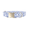 Geometric Blue Lines Dog Collar - Thumbnail 3