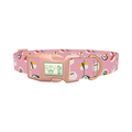 Pink Sushi Pattern Dog Collar - plastic rose gold