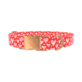 Watercolor Heart Dog Collar - metal silver
