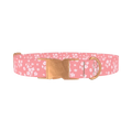 Floral Blossom Dog Collar - metal rose gold