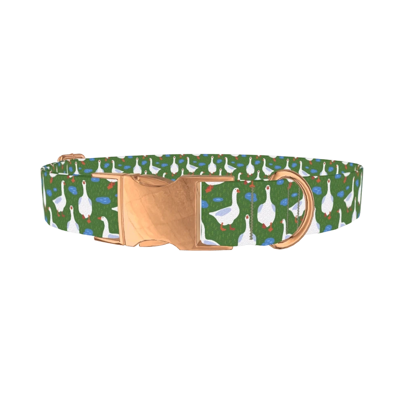 Goose Pond Dog Collar - metal rose gold