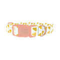Floral Leaf Dog Collar - plastic rose gold