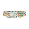 Colorful Heart Dog Collar - plastic silver