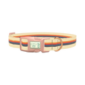 Retro Stripe Dog Collar - plastic rose gold