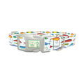 Colorful Lure Pattern Dog Collar - plastic silver