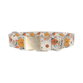 Colorful Floral Dog Collar - metal silver