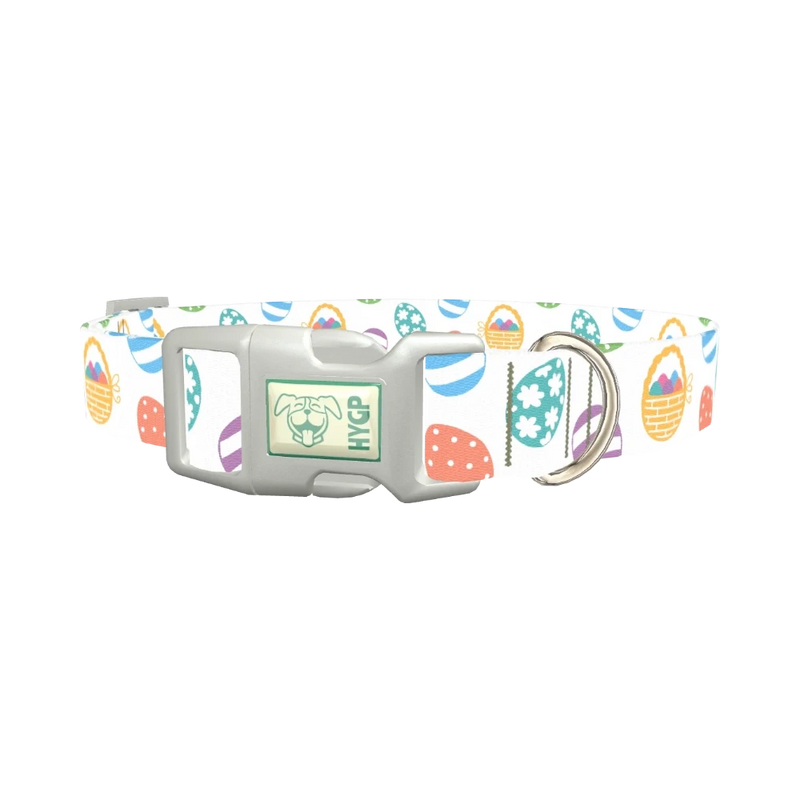 Easter Basket Dog Collar - plastic silver