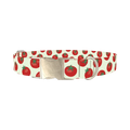Tomato Pattern Dog Collar - metal silver