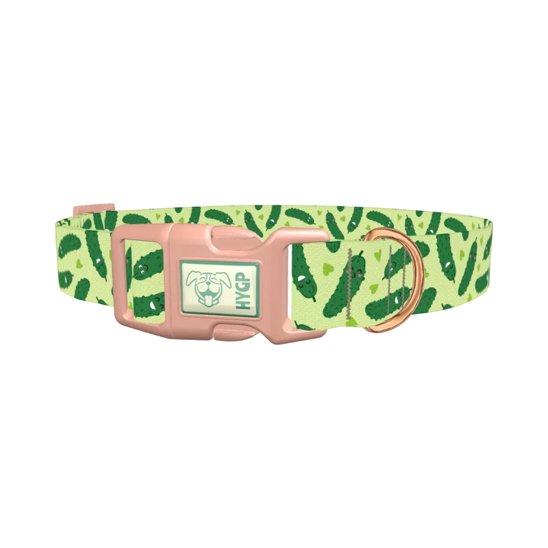 Kawaii Pickles Dog Collar - plastic rose gold