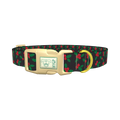 Christmas Skull Berry Dog Collar - plastic gold