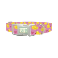 Yellow Duck Heart Dog Collar - plastic silver