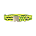 Alien Faces Dog Collar - metal silver