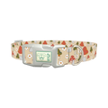 Mushroom and Daisy Dog Collar - plastic silver