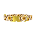 Sunflower Leaf Dog Collar - metal gold
