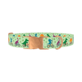 Dinosaur Cycling Dog Collar - metal rose gold