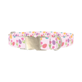 Easter Floral Dog Collar - metal silver