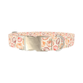 Fall Pumpkin Outline Dog Collar - metal silver