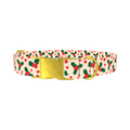 Christmas Holly Dog Collar - metal gold