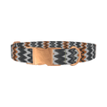 Tribal Ikat Dog Collar - metal rose gold