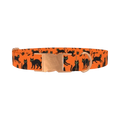 Halloween Black Cat Dog Collar - metal rose gold