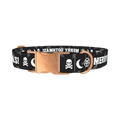Gothic Christmas Dog Collar - metal rose gold