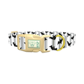 Striped Bat Halloween Dog Collar - plastic gold