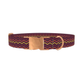 Multicolor Zigzag Dog Collar - metal rose gold