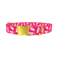 Halloween Skeleton Hands Dog Collar - metal gold