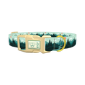 Forest Mountain Dog Collar - plastic gold
