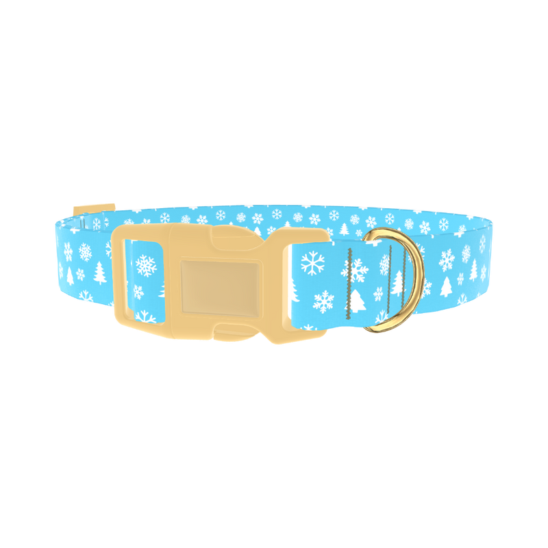 Winter Snowflake Dog Collar - plastic gold