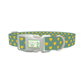Geometric Heart Dog Collar - plastic silver