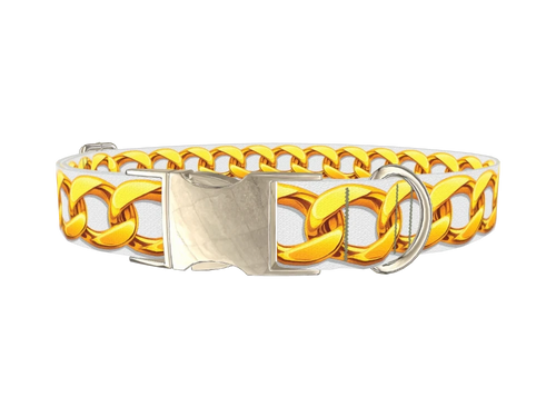 Chain Link Pattern Dog Collar