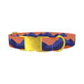 Abstract Mountain Dog Collar - metal gold