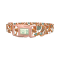 Mushroom Leaves Dog Collar - plastic rose gold