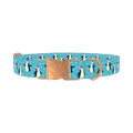 Christmas Penguin Dog Collar - metal rose gold