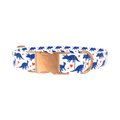 Dinosaur Heart Dog Collar - metal rose gold