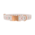 Geometric Floral Dog Collar - metal rose gold