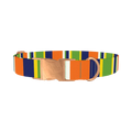 Striped Dog Collar - metal rose gold