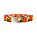 Halloween Haunted House Dog Collar - metal silver