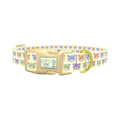 Teddy Bear Stripes Dog Collar - plastic gold