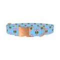 Candy Cane Bow Dog Collar - metal rose gold