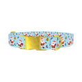 Christmas Santa Stars Dog Collar - metal gold