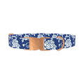 Floral Pattern Dog Collar - metal rose gold