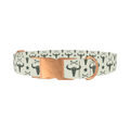 Western Skull and Arrows Dog Collar - metal rose gold